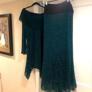 Off shoulder top and maxi skirt